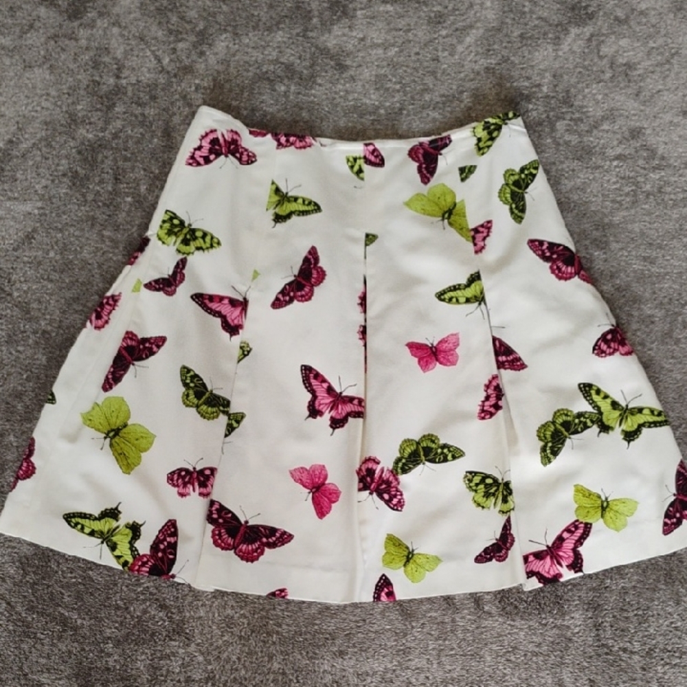 Talbots Petite Butterfly Print Skirt